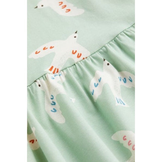 Girl's H&M Cotton Dress 6-7 Butterfly Summer Tank Green New w/ Tag Sleeveless