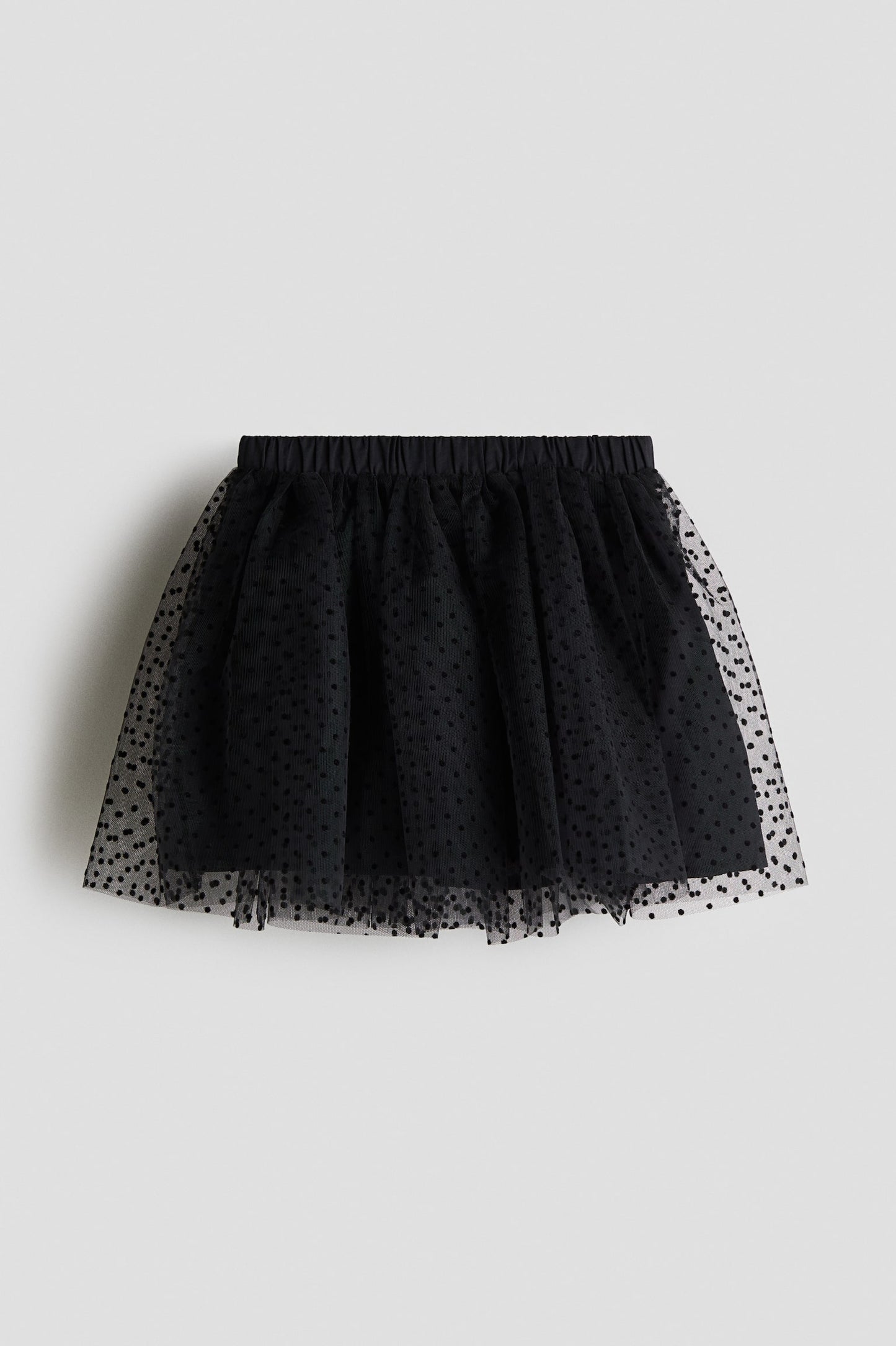 Flock-Print Tulle Skirt