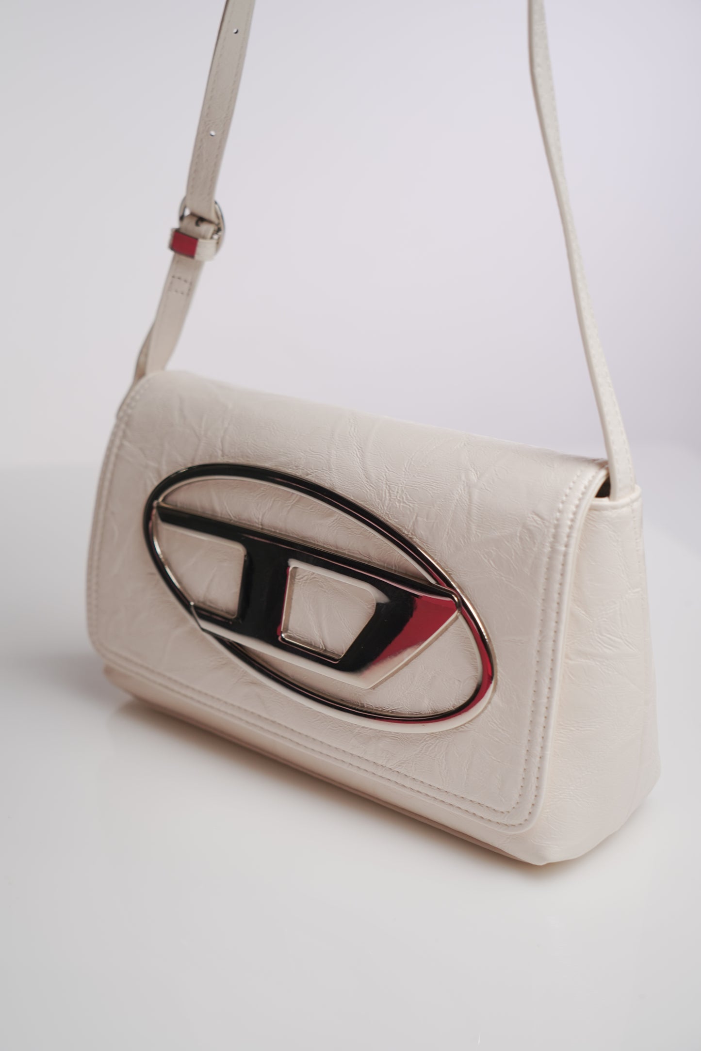 This Diesel Metallic Leather Shoulder Bag