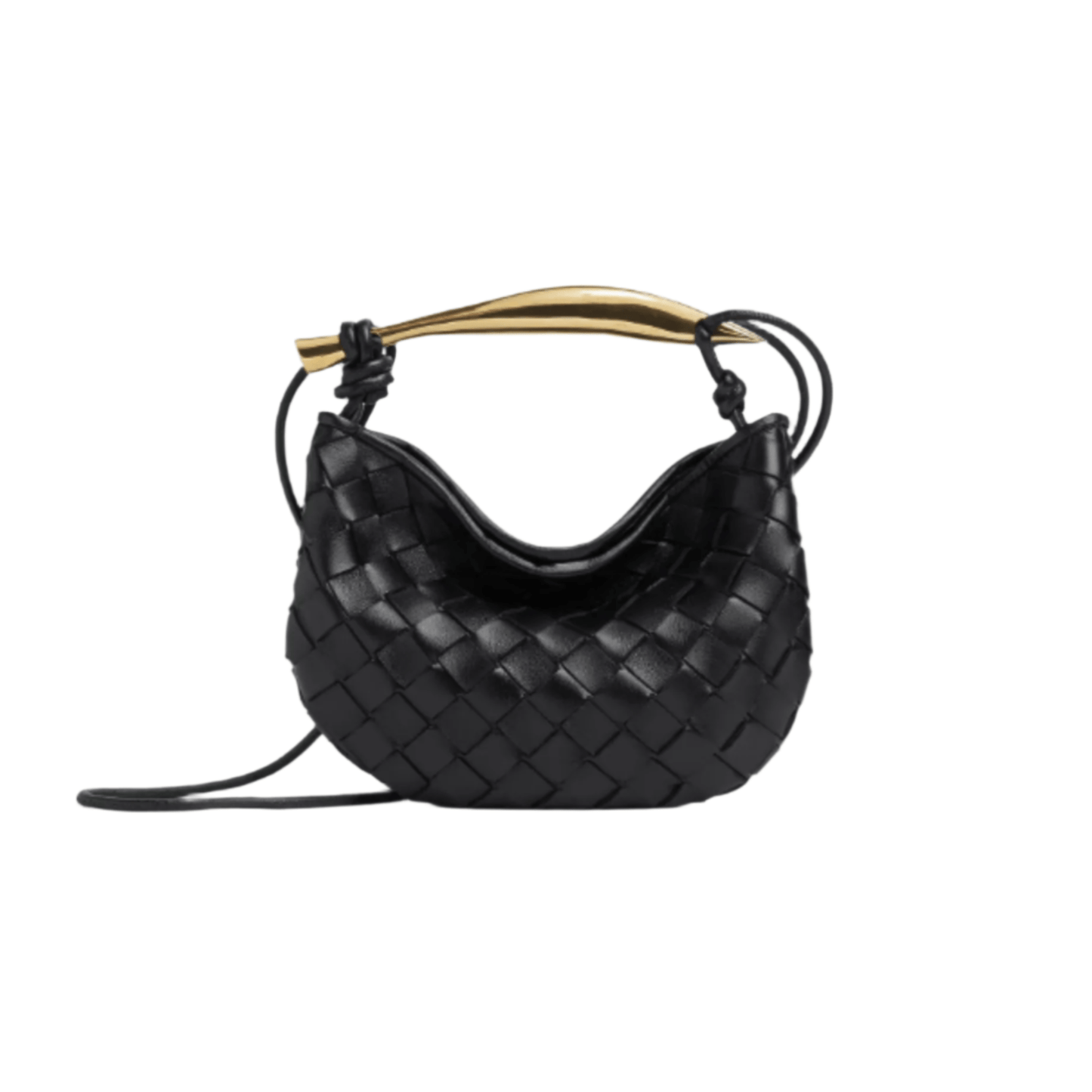 Bottega Veneta Baby Sardine Bag – Black Intrecciato Leather With Sculptural Top Handle | Compact Italian Elegance