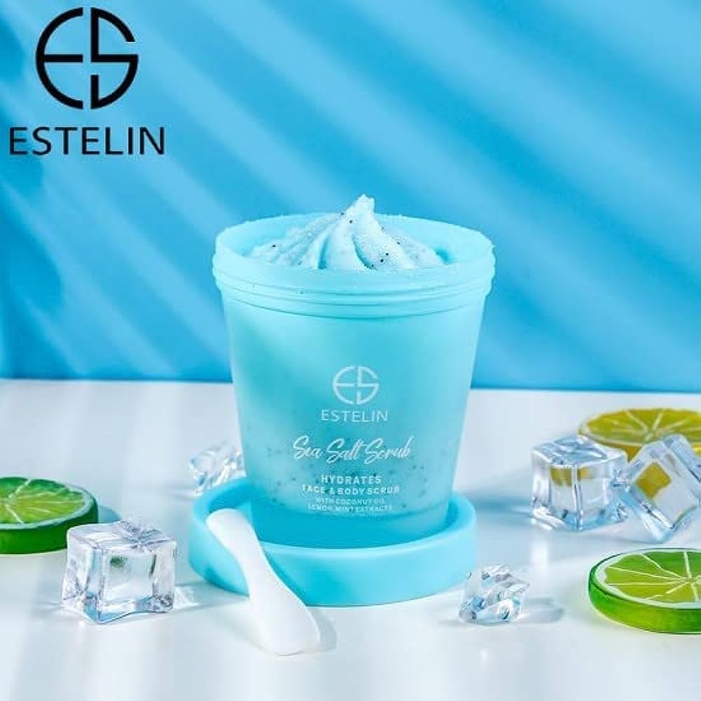 Estelin Sea Salt Hydrates Body & Face Scrub - BEAUTY BAR