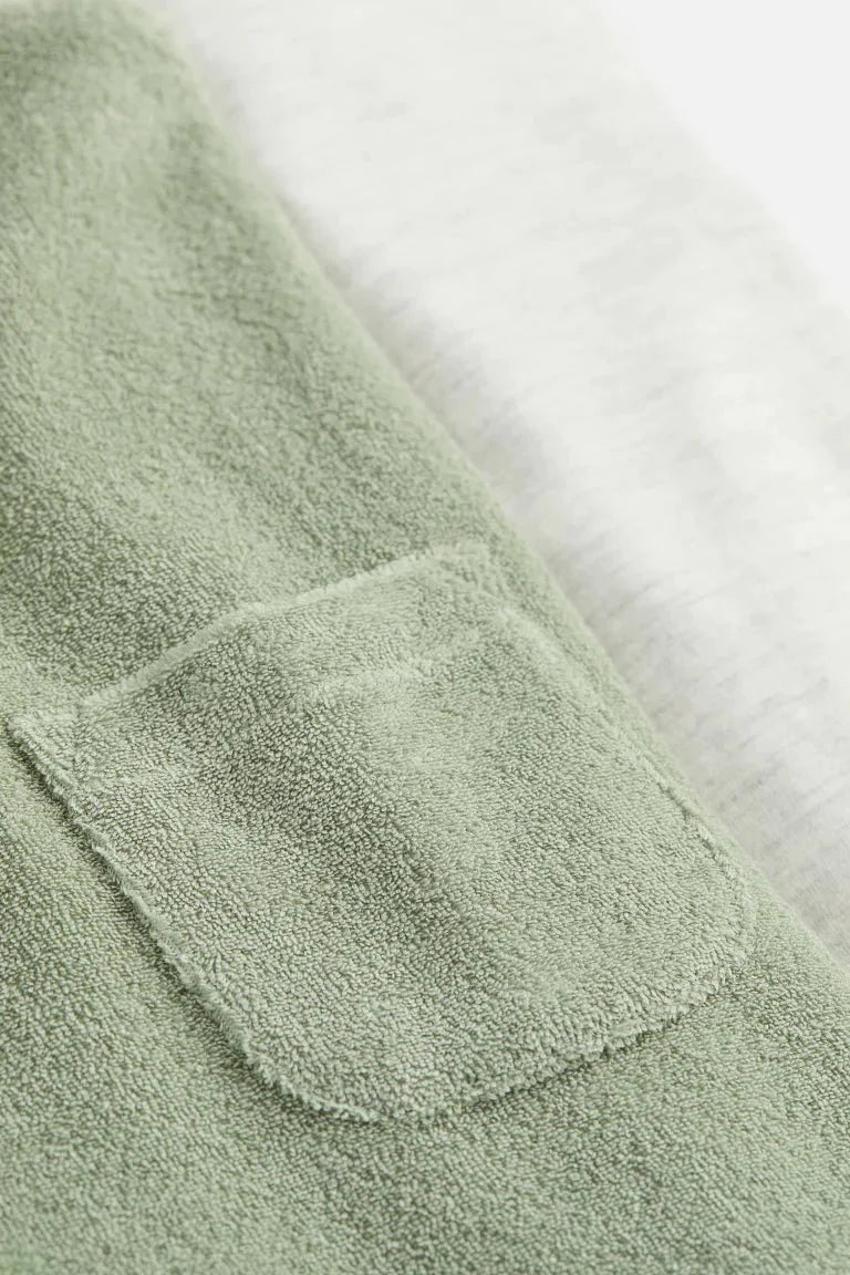 H&M 2-Pack T-Shirts Green/Light Grey Marl - BEAUTY BAR