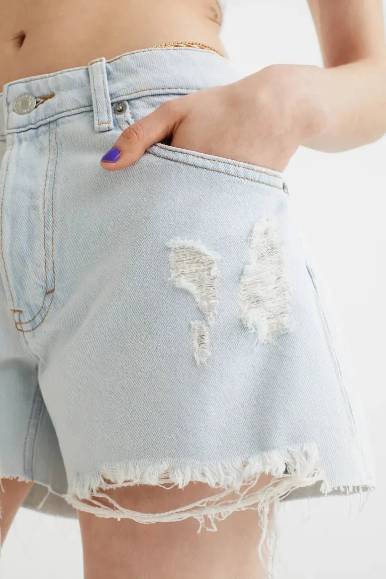 H&M 90's Boyfriend Low Denim shorts - BEAUTY BAR