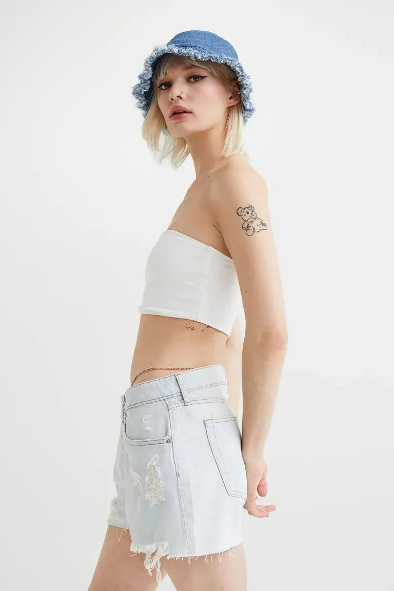 H&M 90's Boyfriend Low Denim shorts - BEAUTY BAR