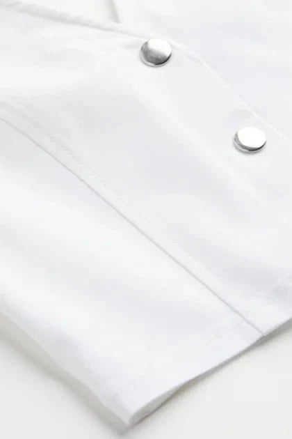 H&M Collared Halterneck Top White - BEAUTY BAR