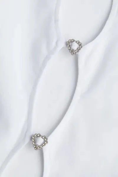 H&M Cropped Cut-Out Top White - BEAUTY BAR