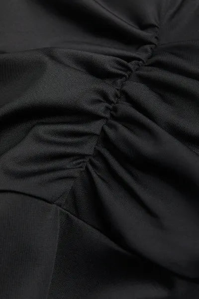 H&M Gathered Skirt Black - BEAUTY BAR