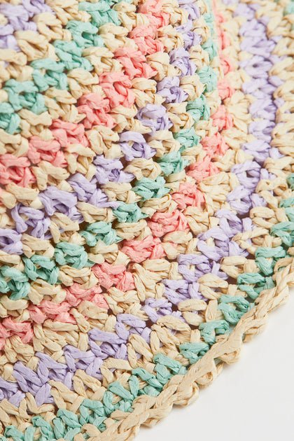 H&M Kids Straw Hat Light Beige/Striped - BEAUTY BAR