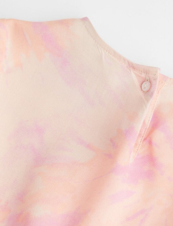 H&M Patterned Dress Pink/Tie-Dye - BEAUTY BAR