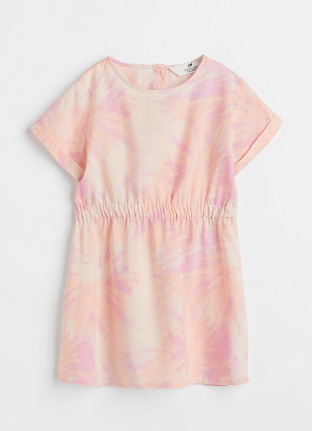 H&M Patterned Dress Pink/Tie-Dye - BEAUTY BAR