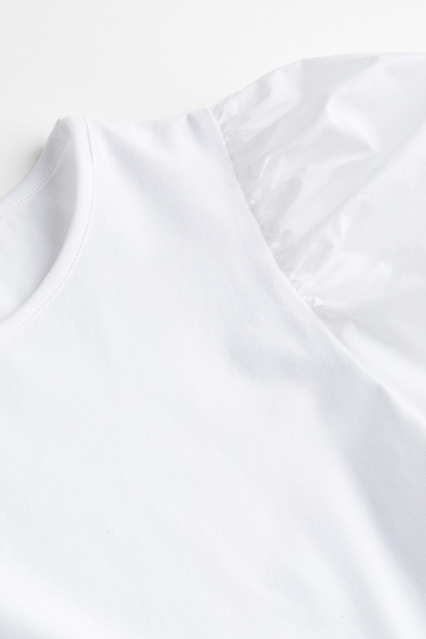 H&M Puff-sleeved top White - BEAUTY BAR