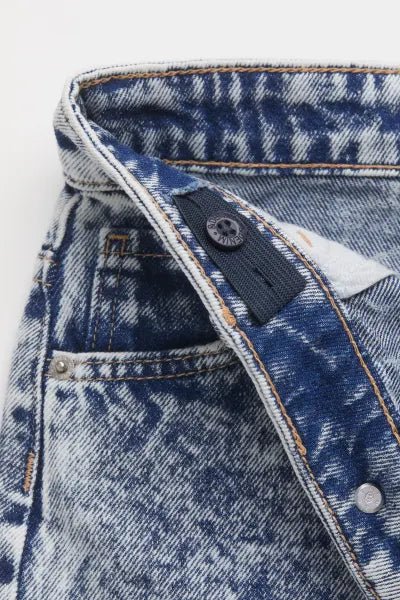 H&M Relaxed Fit High Denim Shorts Denim Blue - BEAUTY BAR