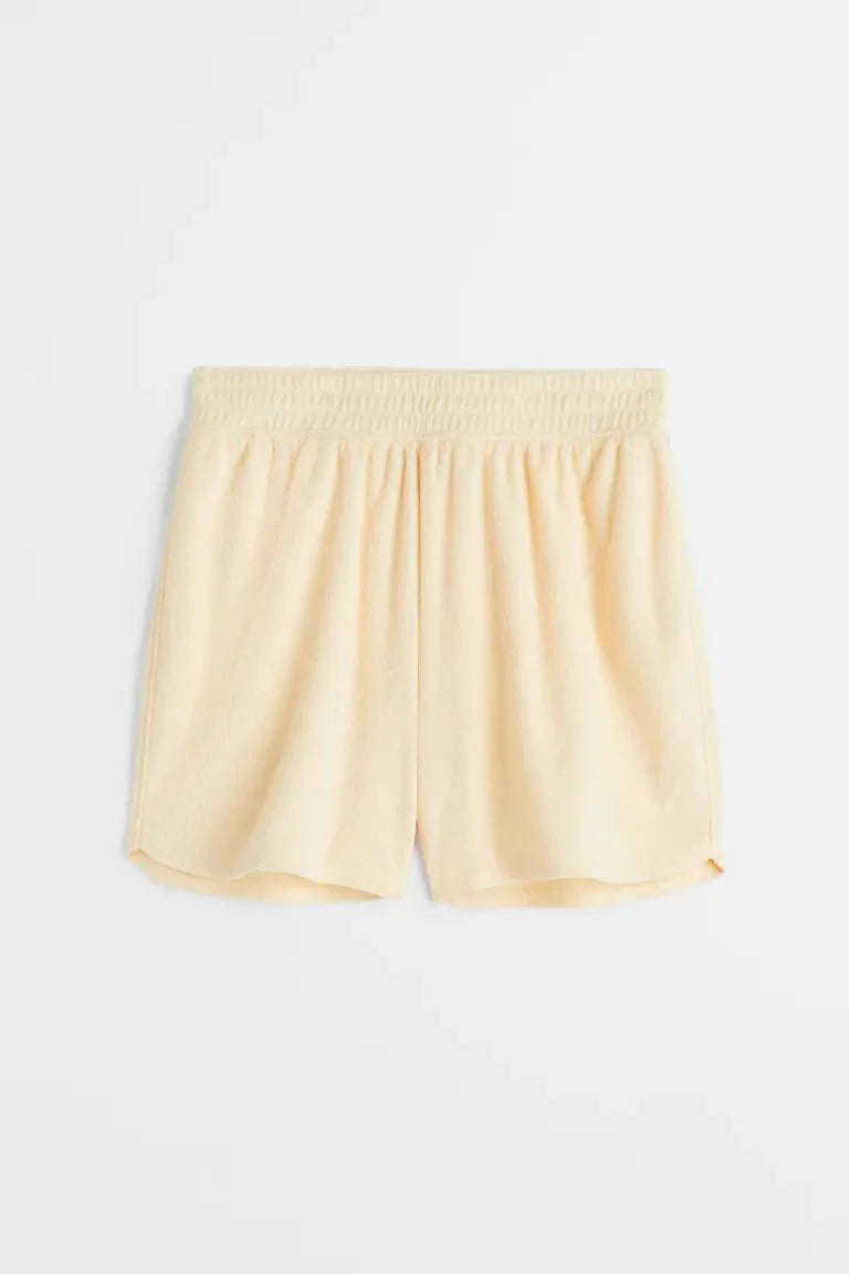 H&M Terry Shorts Light Yellow - BEAUTY BAR