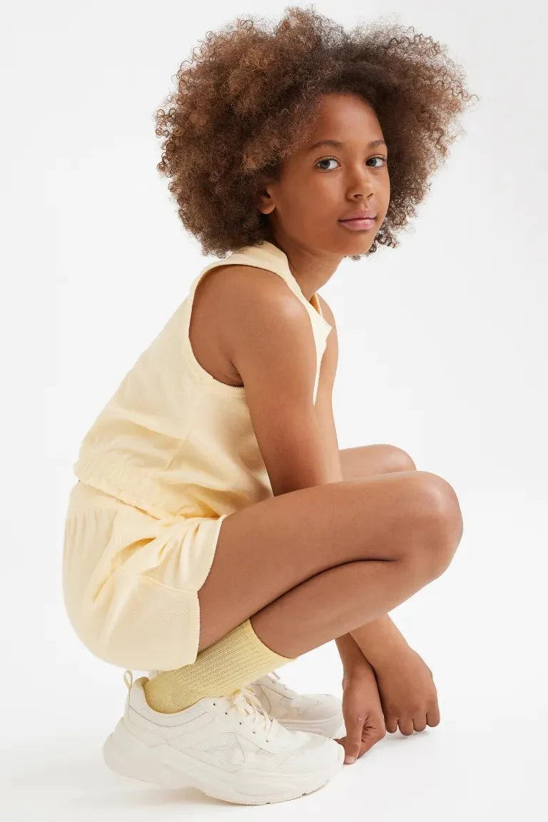 H&M Terry Shorts Light Yellow - BEAUTY BAR
