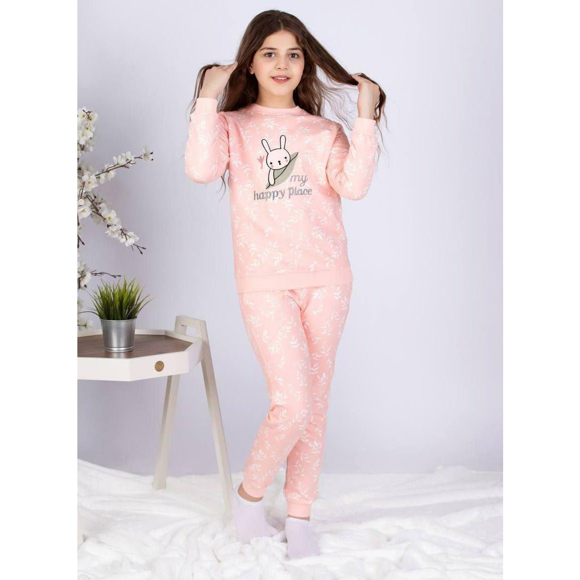 Long-Sleeve Fleece Pajama - BEAUTY BAR