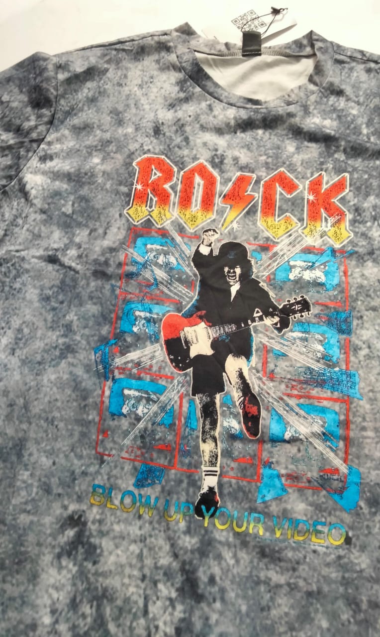 Rock Graphic T-Shirt Gray - BEAUTY BAR