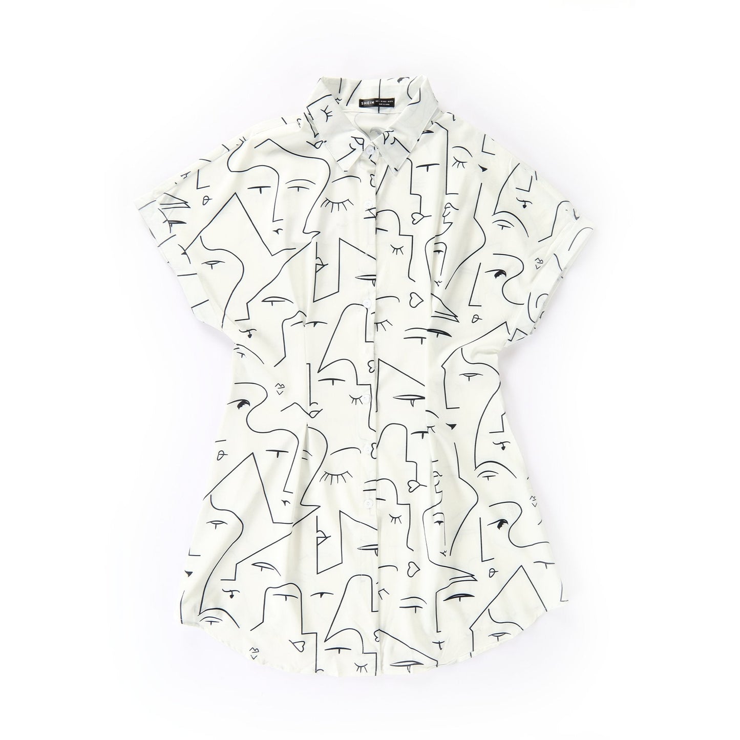 Short Elegant Dress With Shirt Collar - BEAUTY BAR