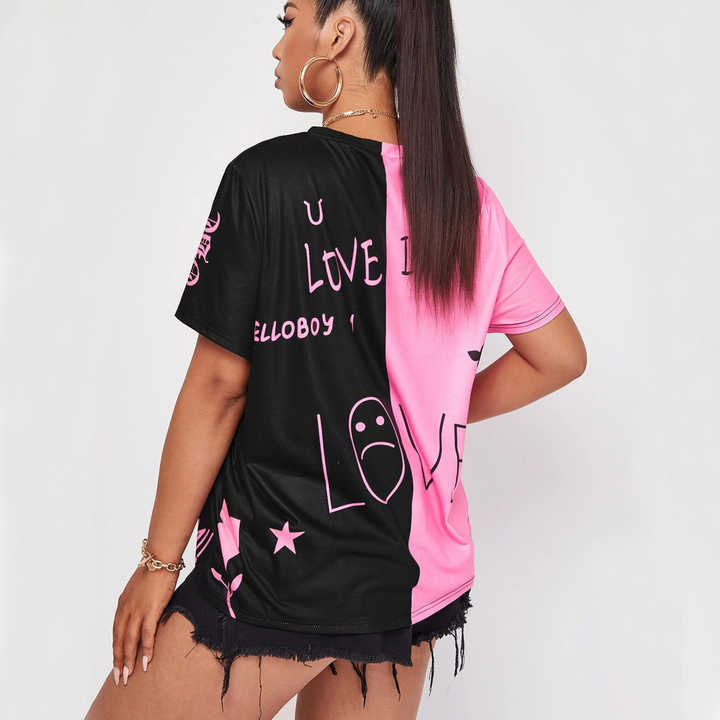 Short Sleeve summer Custom made sublimation Women T-shirt Shein - BEAUTY BAR