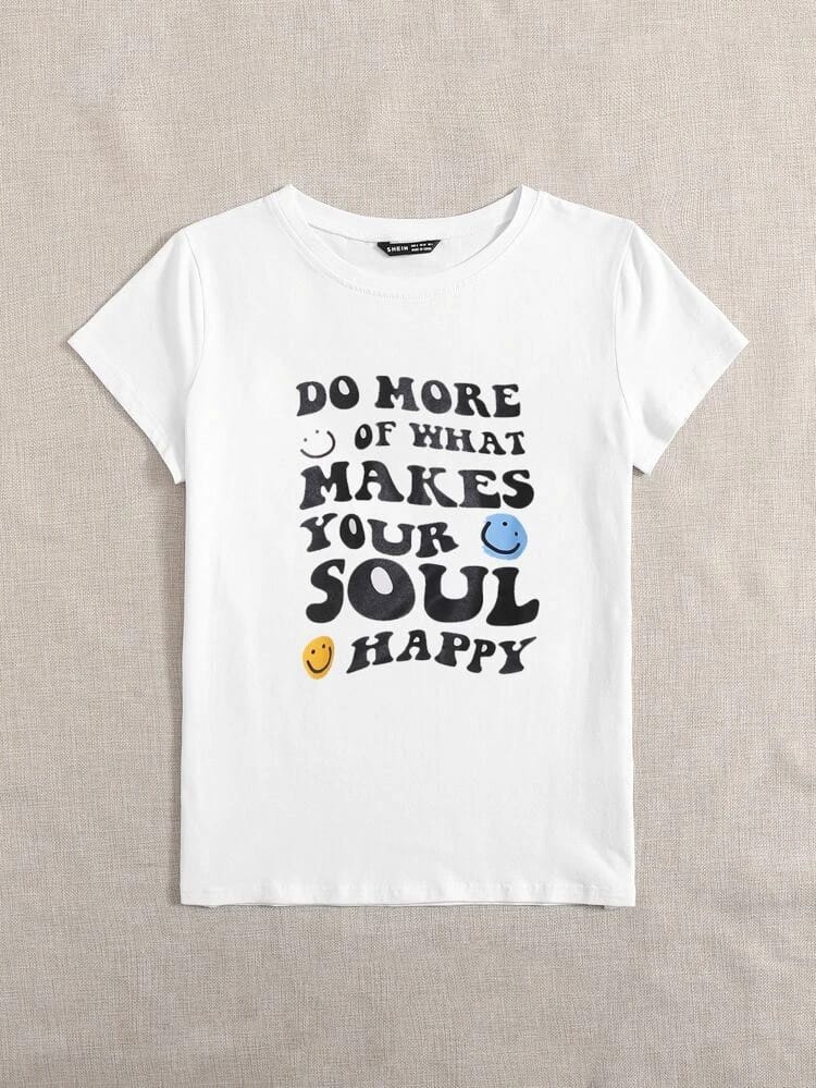 Slogan Graphic Tee Over Size - BEAUTY BAR