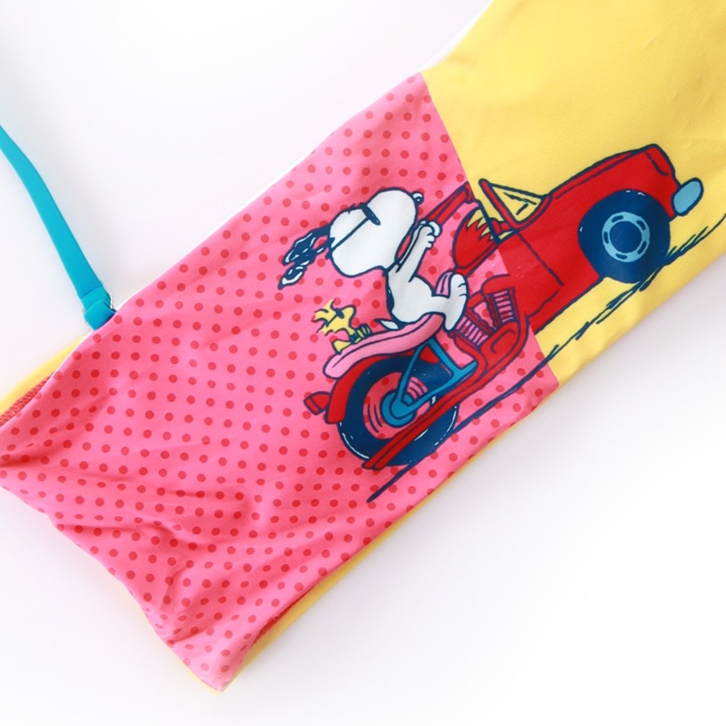 Snoopy Print Blue And Yellow Bikini Swimwear - BEAUTY BAR