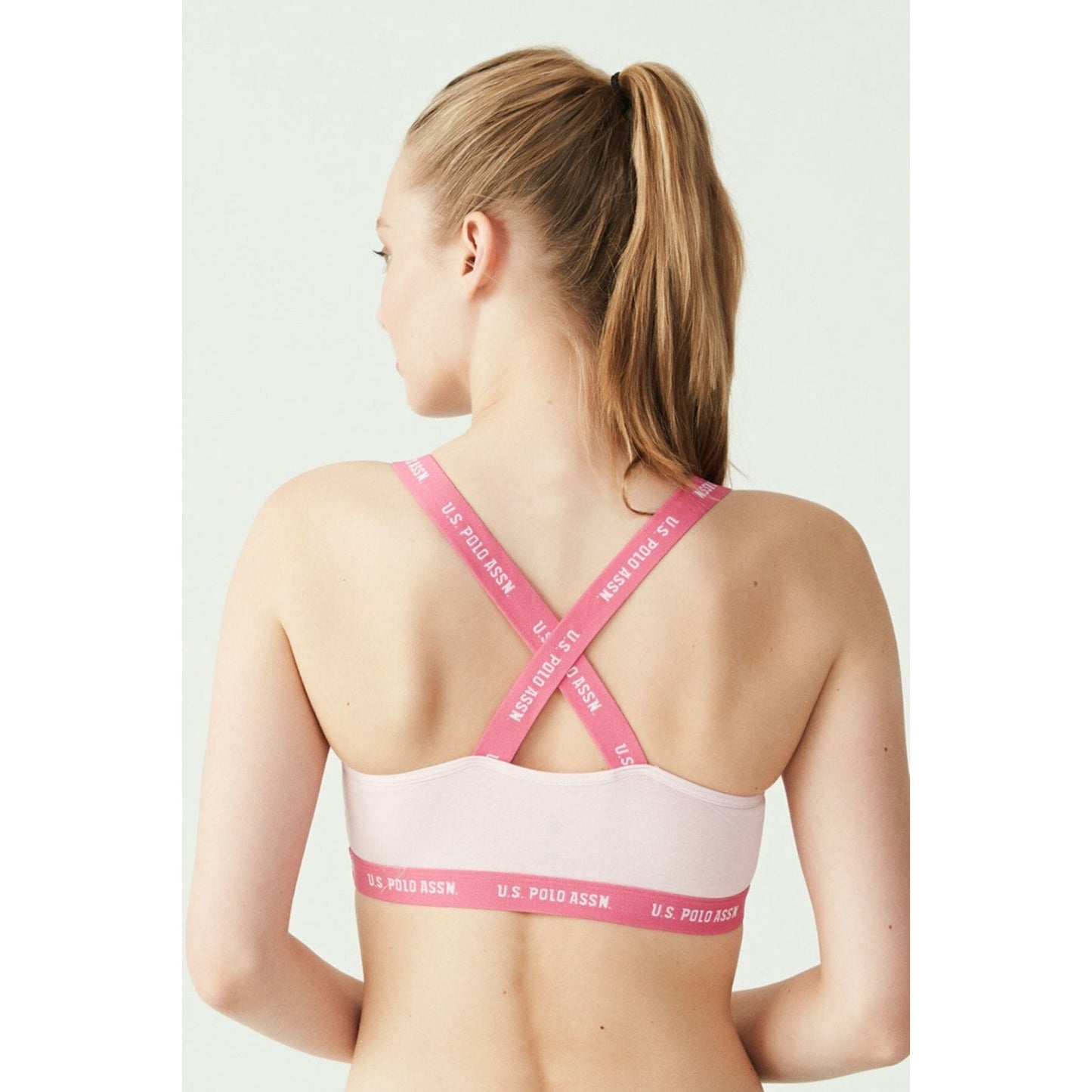 US Polo Assn Women's Pink Crossbody Bustier - BEAUTY BAR