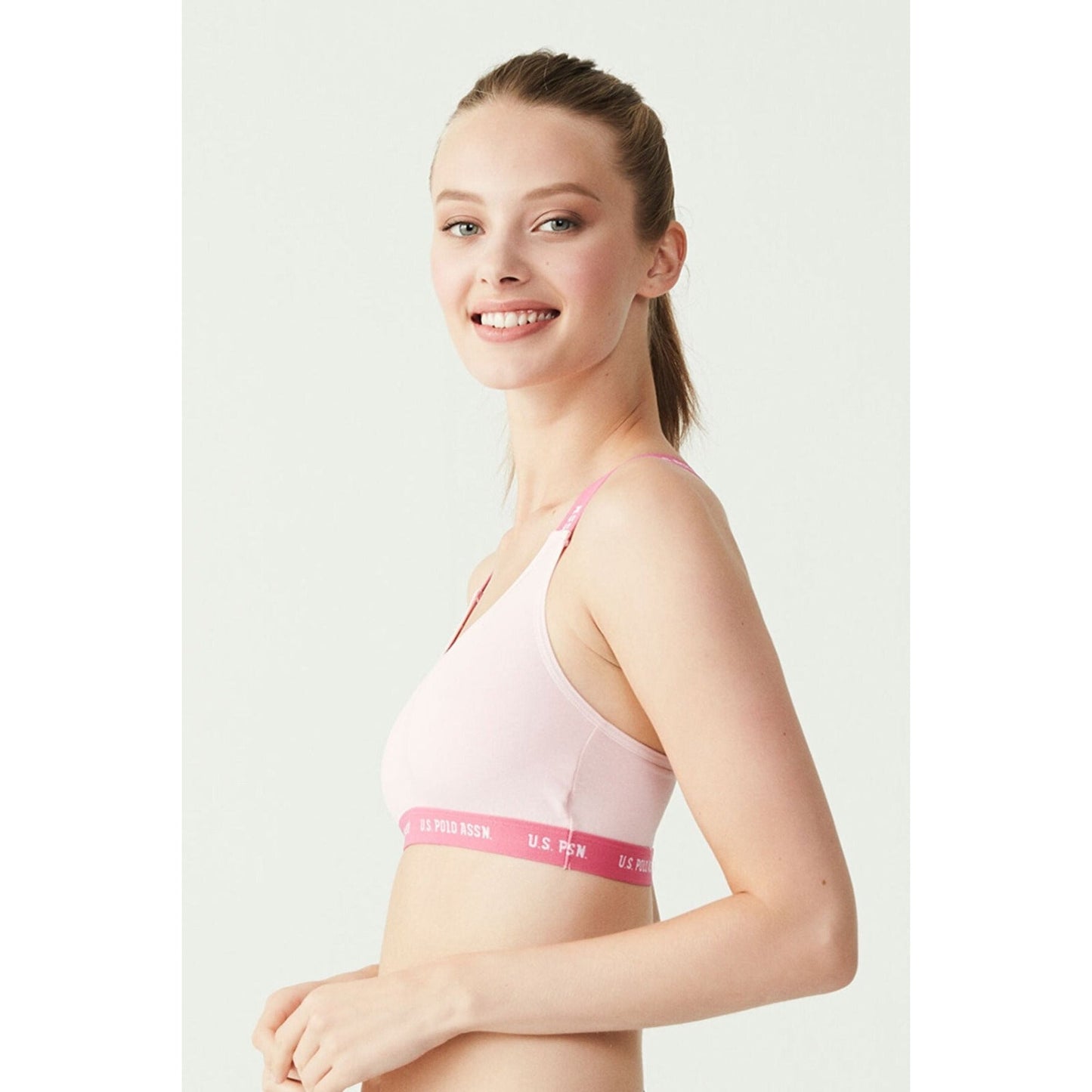 US Polo Assn Women's Pink Crossbody Bustier - BEAUTY BAR