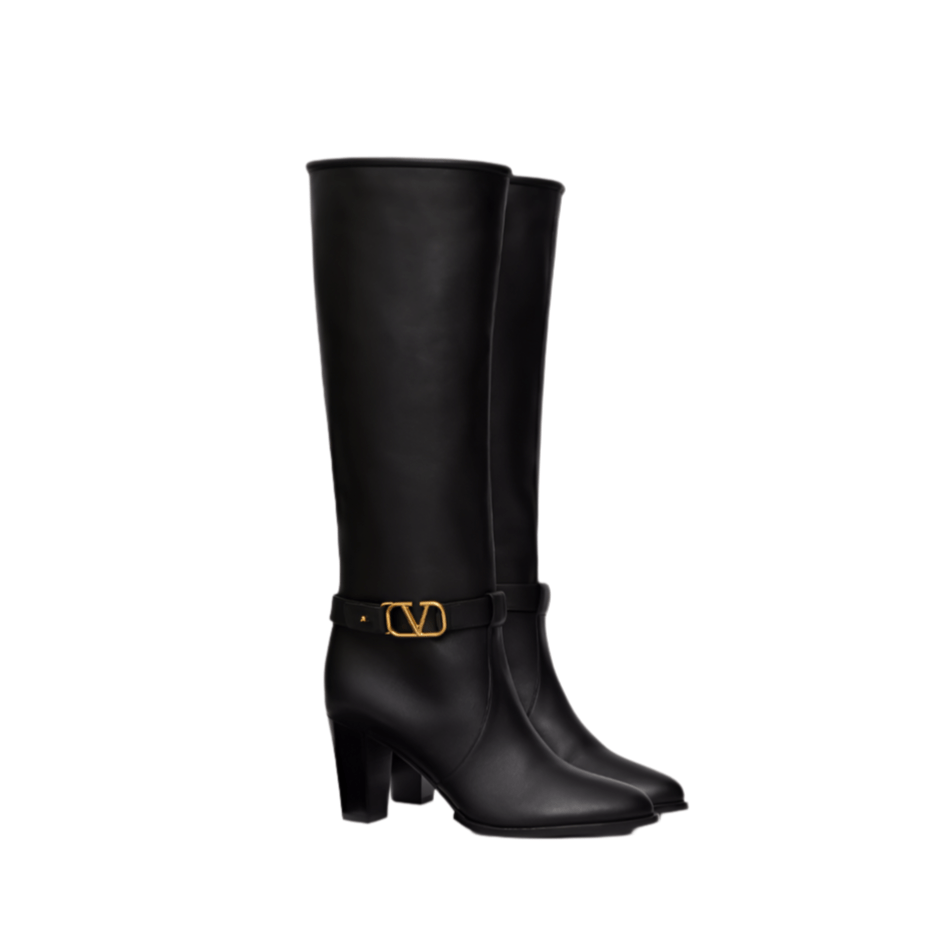 Valentino VLogo Signature Calfskin Boot 75mm