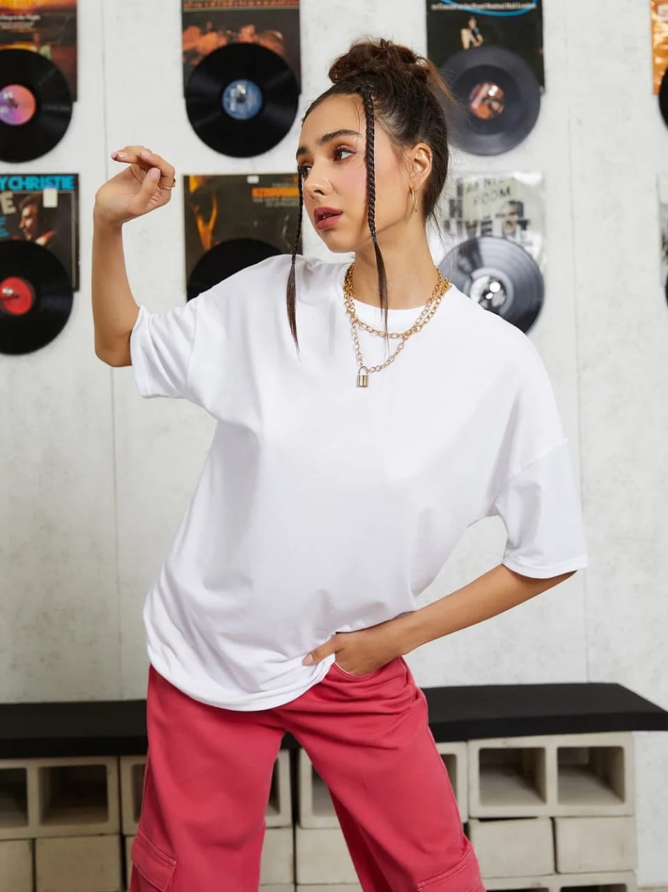 Women Letter Graphic Drop Shoulder Tee Shein - BEAUTY BAR
