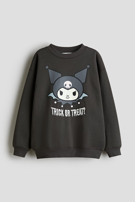 Oversized Sweatshirt with Printed Motif