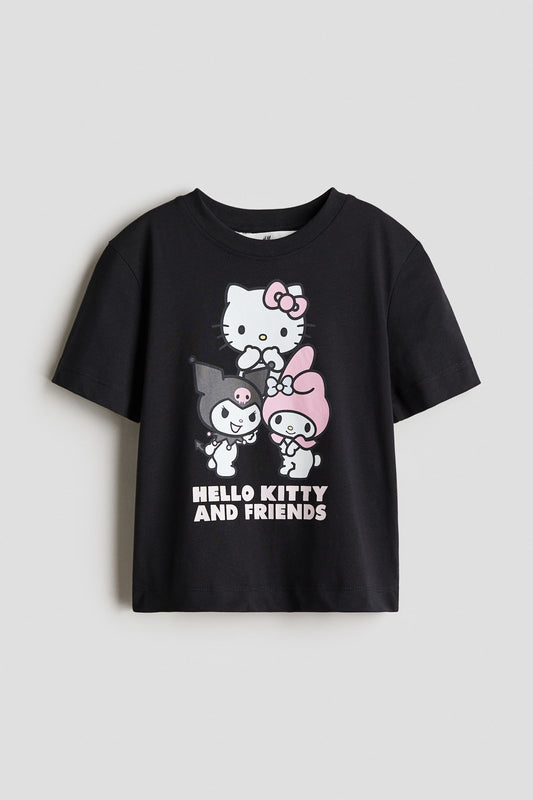 Cotton T-Shirt with Printed Motif
