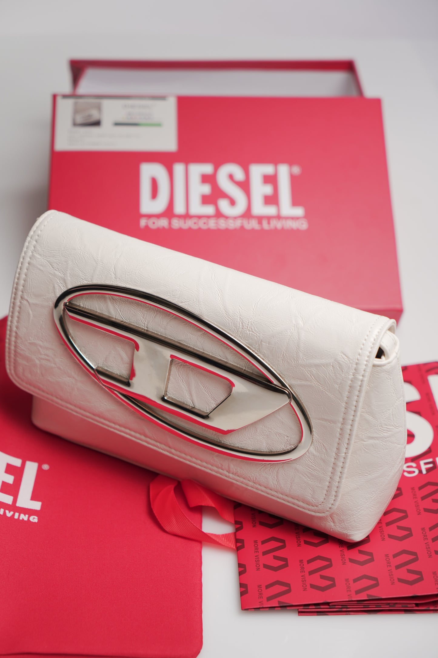 This Diesel Metallic Leather Shoulder Bag