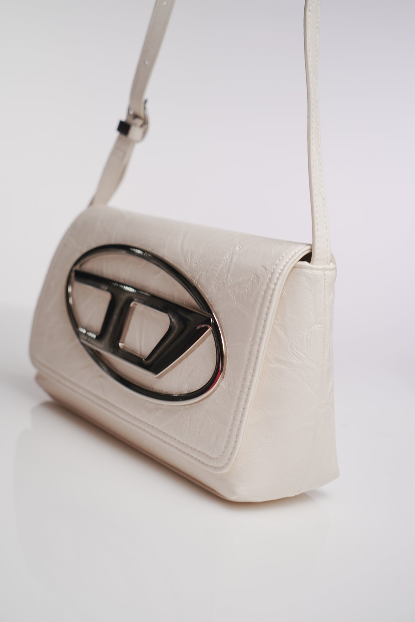 This Diesel Metallic Leather Shoulder Bag