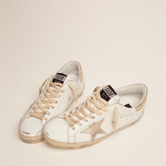 Women's Super-Star sneakers with gold foxing | Golden Goose