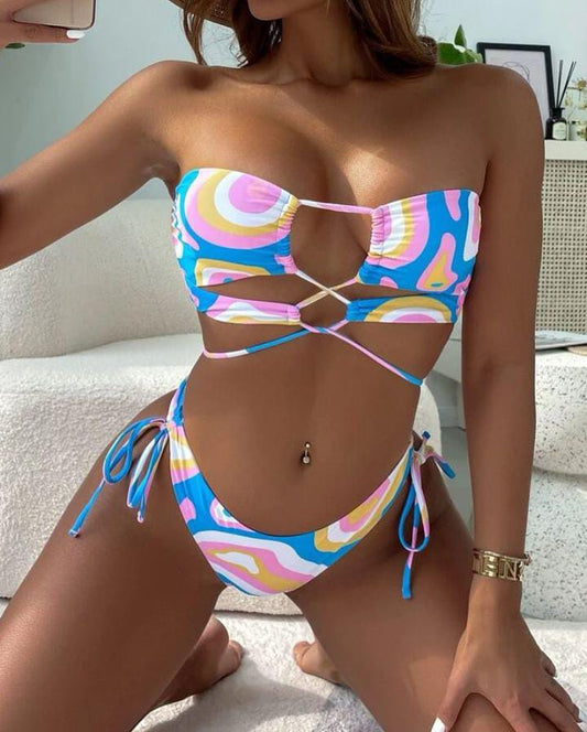 Bikini Multicolor Bathing Suit - BEAUTY BAR