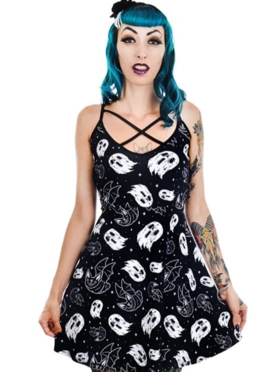 Black And White Holloween Dress For Women - BEAUTY BAR