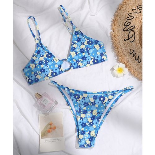 Blue Two-Piece Bikini Set - BEAUTY BAR