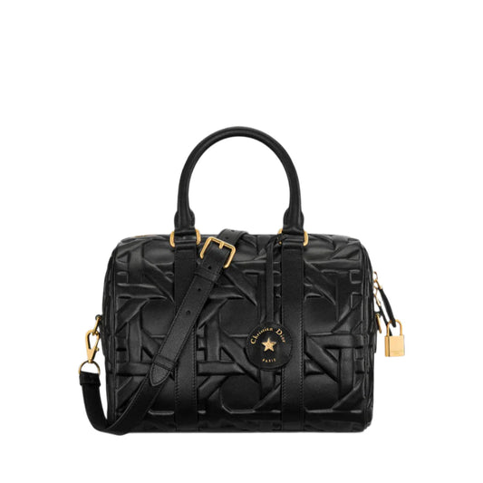 Dior Groove 25 Bag Black Graphic Cannage Calfskin