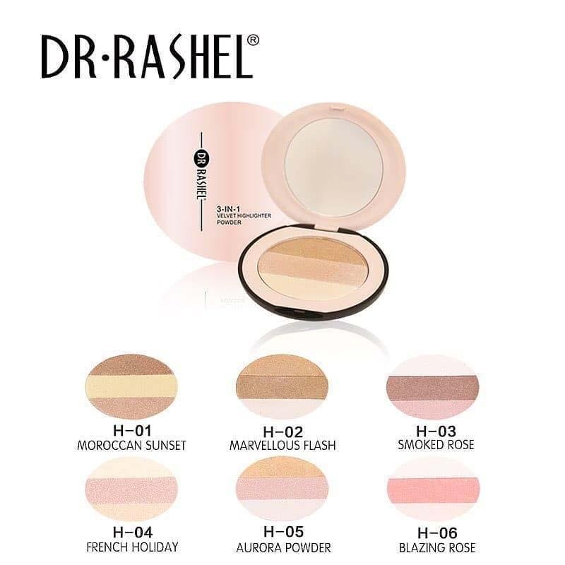 Dr.Rashel 3 IN 1 Velvet Highighter Powder 05 - BEAUTY BAR