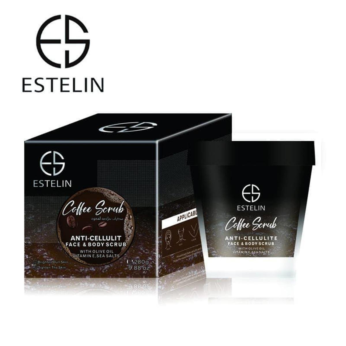 Estelin Anti-Cellulite Face & Body Coffee Scrub - BEAUTY BAR