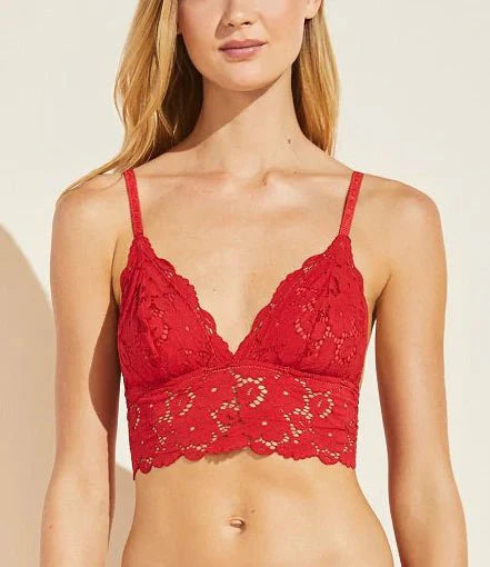 Floral Lace Women Top Red - BEAUTY BAR