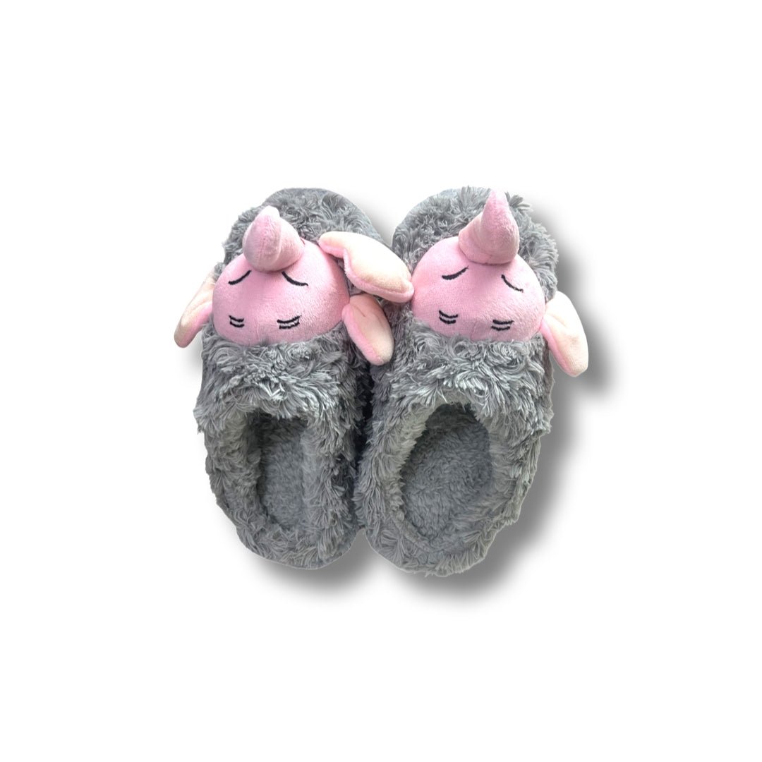 Gray Flavillo Fur Slippers - BEAUTY BAR