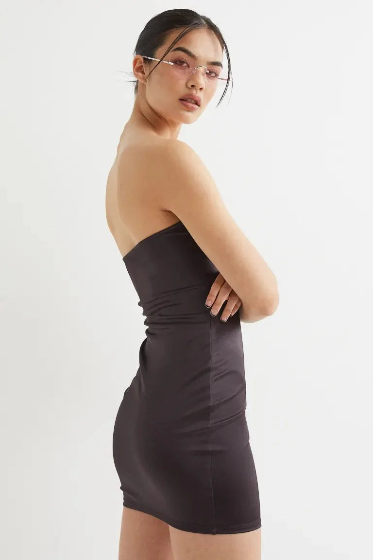 H&M Bandeau Dress Black - BEAUTY BAR