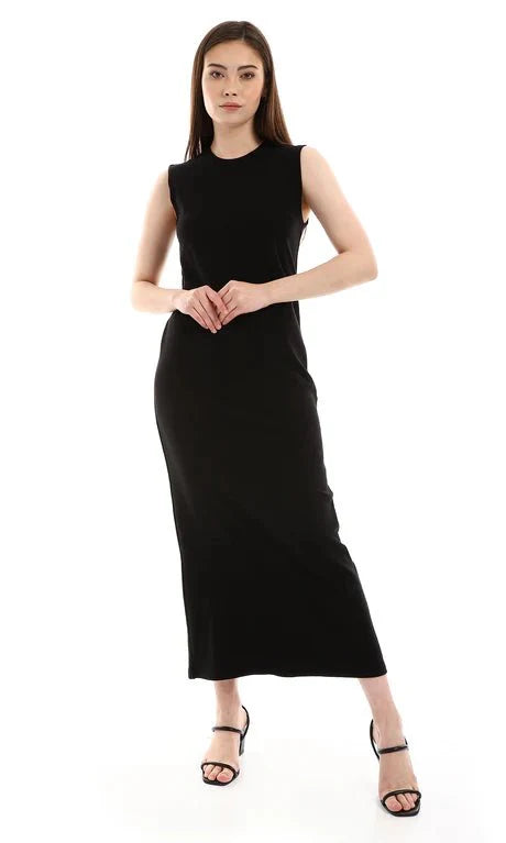 H&M Basic Long Dress Black - BEAUTY BAR