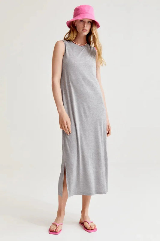 H&M Basic Long Dress Gray - BEAUTY BAR