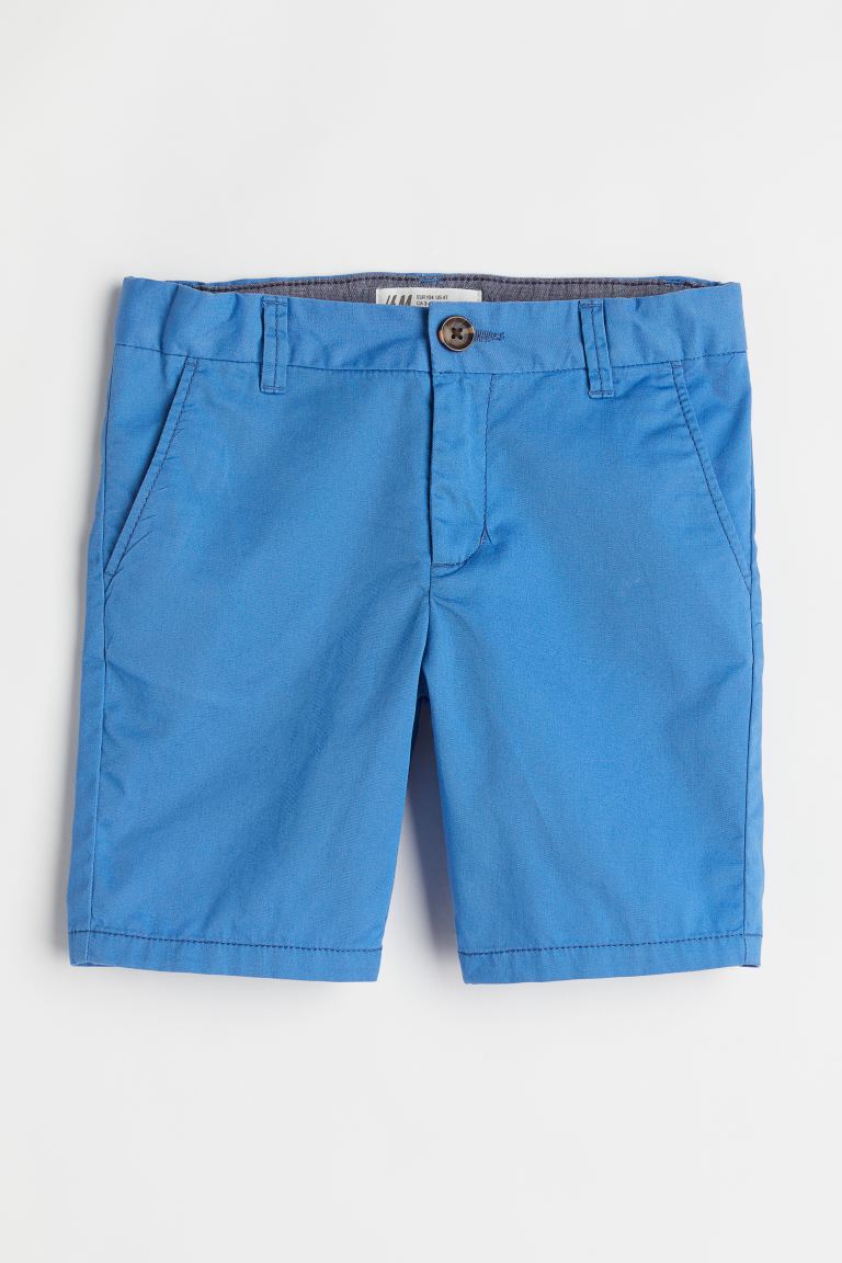 H&M Cotton Chino Shorts Blue - BEAUTY BAR