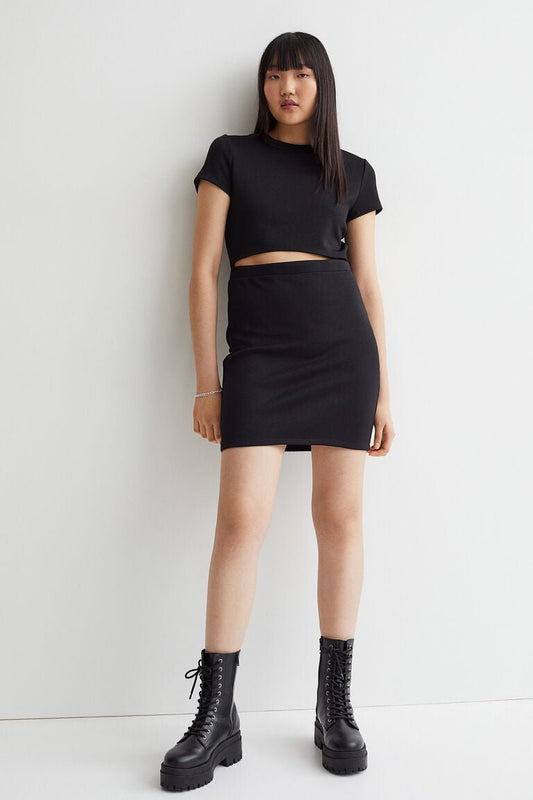 H&M+ Cut Out Dress Black - BEAUTY BAR