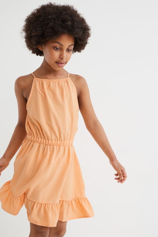 H&M Cut-Out Dress Light Orange - BEAUTY BAR