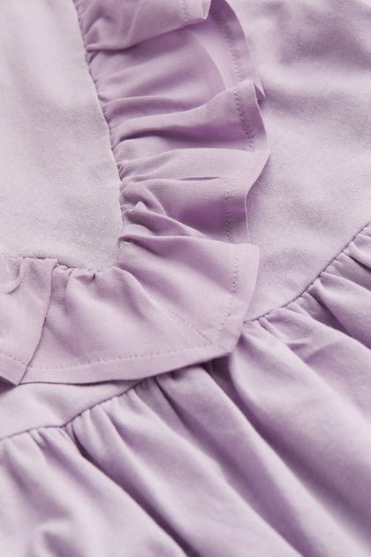 H&M Flounce-Trimmed Dress Light purple - BEAUTY BAR