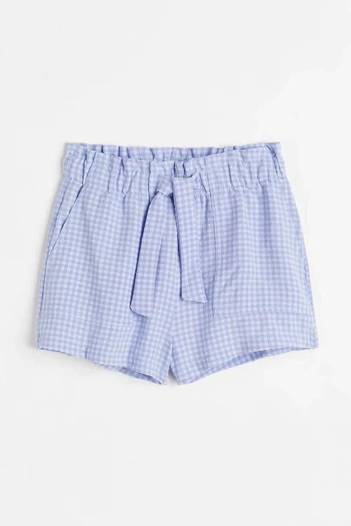 H&M High Wisted Shorts -Blue - BEAUTY BAR