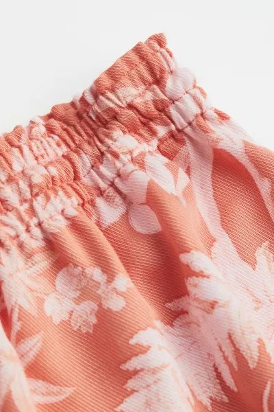 H&M Pull-on Twill Shorts Apricot/Patterned - BEAUTY BAR